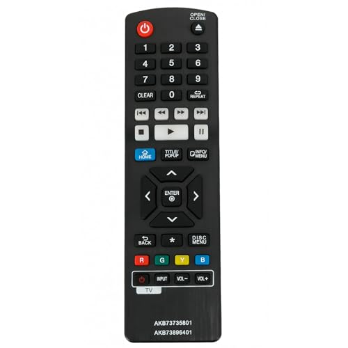 AKB73735801 Télécommande de Remplacement pour LG Blu-Ray Disc DVD Player BP230 BP430 BP540 BP550 BP556 BP630 BP640 BP736 BP330 BP530 BP540 BP440 BP450 BP735 BP440K BP530R BP230.BDEULLK BP736-P