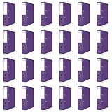 OFFICER PRODUCTS PRODUCTS 24-pak segregatorów A4 / 75 mm/fioletowy/fioletowy/papierowy/papier/okładka z tworzywa sztucznego PP segregator biurowy segregator biurowy segregator papierowy