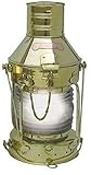 ankerlaterne messing elektrisch 230 Volt, E14 Fassung Ankerlampe Schiffslampe 24cm Messing elektrisch Lampe Laterne Ankerlaterne