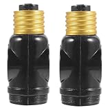 Bases de lampe avec chaînette de traction : cet adaptateur est destiné à une utilisation en intérieur uniquement et convient aux ateliers, garages ou buanderies, bases de lampe à deux sorties