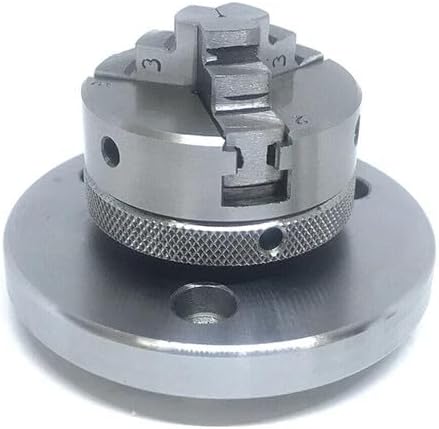 3"80Mm Rotary Table With 3 Jaw 50Mm Self Centering Chuck 14X1 & Backplate T-Nut-Amz405