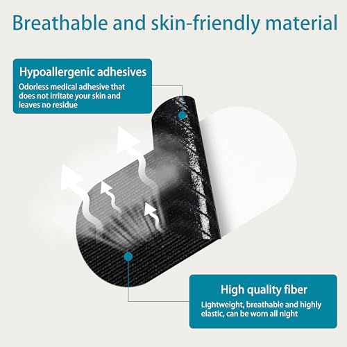 Mundpflaster, Anti-Schnarch-Mundpflaster für die Nacht (100 Stück), Schnarchstopper, verbessert Schlaf und Atmung, für Männer und Frauen geeignet