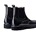 Jepsen Gord Men's Chelsea Boots Genuine Cowhide Leather Wingtip Dress Boots with Brogue Classic Ankle Boots for Casual and Formal Wear, Black, 8.5