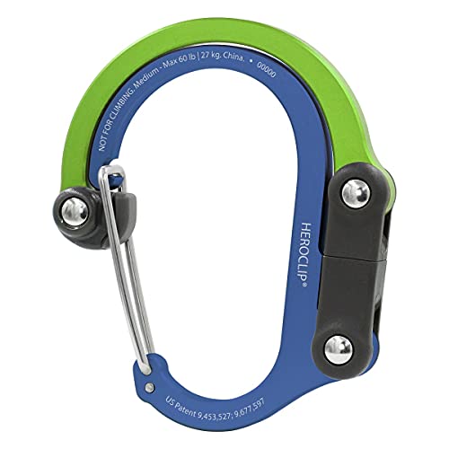 GEAR AID HEROCLIP Carabiner Clip and Hook (Medium) for Camping, Backpack, and Garage, Go Seattle