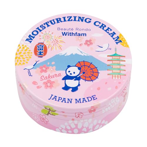 Beauté Rondo Beaute Rondo Withfam Moisturizing Cream, Delicate Sakura Scent, J-Beauty, Perfect for a Gift, Gentle for Kids, Toddlers, Teenagers, Expectant Mothers and Sensitive Skin, Net Wt. 2.65 oz (75 g)