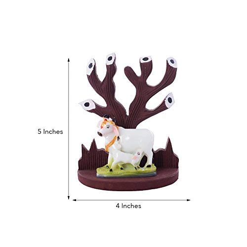 Statue en bois vache et veau idée cadeau déco maison originale - 3
