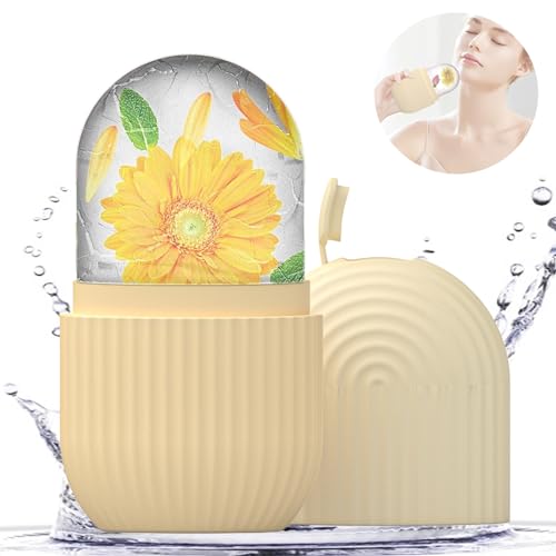 WishesMar Ice Roller Facial Masajeador de Hielo para Rostro y Ojos Rodillo de hielo cara - Alivia Eficazmente la Hinchazón, Reduce los Poros, Anti Arrugas, Mejora la Elasticidad de la Piel