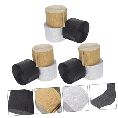 VILLCASE 9 Rolos rolo papel crepom serpentina papel crepom colorido papel crepom para fazer flores p