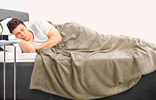 Utopia Bedding Fleece Blanket Throw Size Camel Lightweight Fuzzy Soft Anti-Static Microfiber Bed Blanket (60X50 Inches) #TOP5