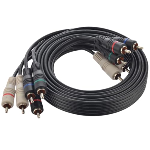 XENOCAM 5 RCA Cables 6 feet Component Cable RCA Splitter Audio Video Cable YPbPr RGB AV Cable 1080i Male/Male for DVD STB TV Box HDTV - 1.8m
