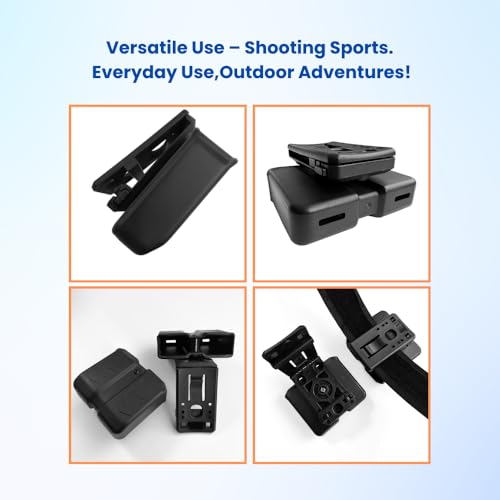 Universal Double Magazine Holder, Magazine Holster Compatible with 9mm/.40 Dual Stack Mags, Belt Clip/Molle Mag Pouch for Outside Waistband Carry, Single Stack Magazines, Black by awokee - Image 9