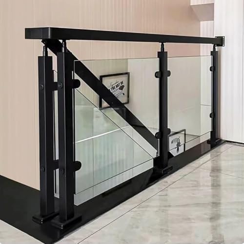 Glass Railing Post System with Clamp - Ideal for Indoor/Outdoor Decks, Pools, Balconies & Attics - Durable, Stylish, Safe Guardrail Solution