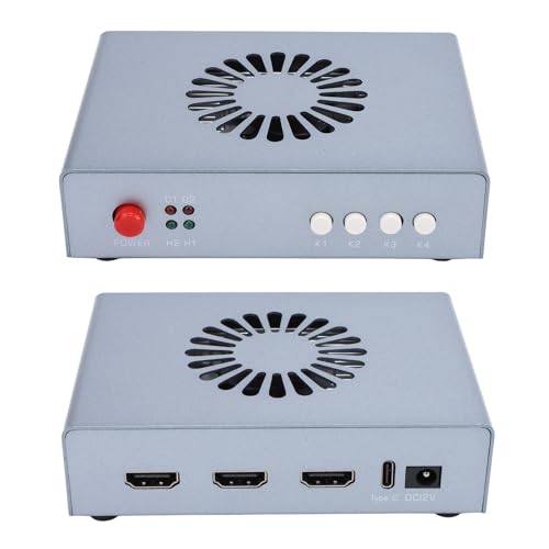 HDMI Synthesizer, 2K HD 144Hz, 2 HDMI Input Overlay Into 1 HDMI Output, HDMI FUSER, HDMI Combiner, HDMI Overlayer, Display Combiner, Display Fuser (US Plug)