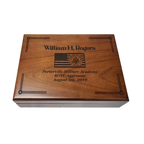 Military Memory Box: Personalized Keepsake for Army, Navy, Air Force, Marine Corps, or Retired Service Member