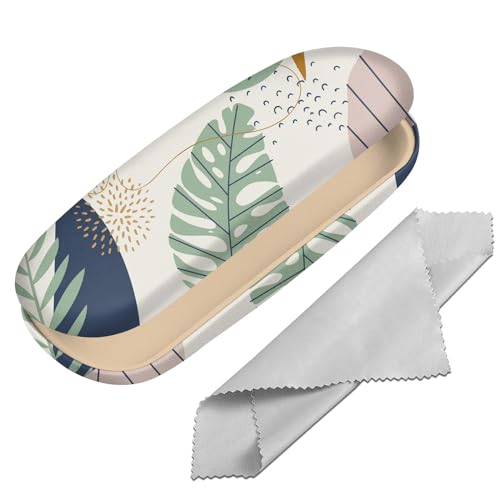 Image of Eyeglasses Case Hard Shell Protective Case for Glasses Eyeglass Box with Cleaning Cloth for Girls Women Cute Aesthetic