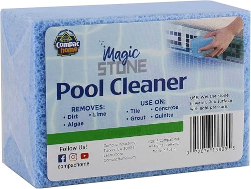 COMPAC HOME Magic Stone Pool Cleaner, Easily Remove Dirt, Lime