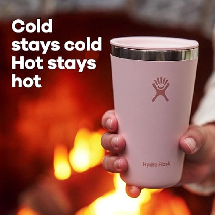 Hydro Flask All Around Tumbler Press-In Lid, Insulated Travel Mug, Stainless Steel Coffee Cup 16 Oz Aloe Green