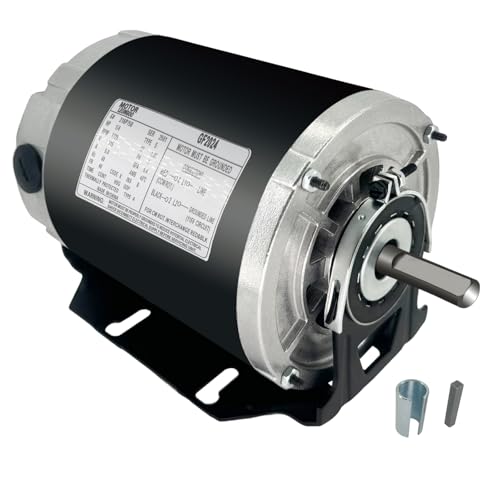 GF2024 Blower Motor 1/4HP 115V 60Hz 1725RPM 48Frame Replaces Packard 45014 Ao Smith/Century 325P581 NBK20609 Emerson 8000 GE BF4701 Universal 802 Baldor RSP1441A Dayton 4UE76 Belt Drive Leungoo
