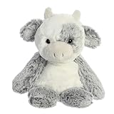 Aurora® Snuggly Sweet & Softer™ Cow Stuffed Animal - Comforting Companion - Imaginative Play - White 6.5 Inches