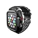 Produktbild GQFDBS Armband Kompatibel mit Apple Watch Band Series 1 2 3 4 5 6 Wasserdichtes Armor-Case Cover Band Strap IP68, Displayschutzfolie & Harte PC-Hülle, weiches Silikonarmband (42MM)