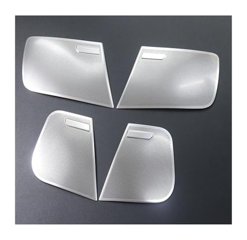 Cache-Haut-Parleur Audi A6 C6 Garniture Métallique Argent Premium Modèle AC