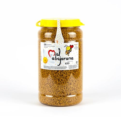 Polen De Abeja Natural 1 Kg Con Envase Reutilizable Tapa De Rosca y Asa para Transporte Fácil