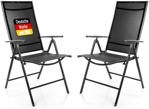 HTI Living Gartenstühle Celia 2er Set - Metallstühle Mit Rosen Design