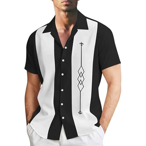 Vohiko 1950s Retro Bowling Shirt Cover