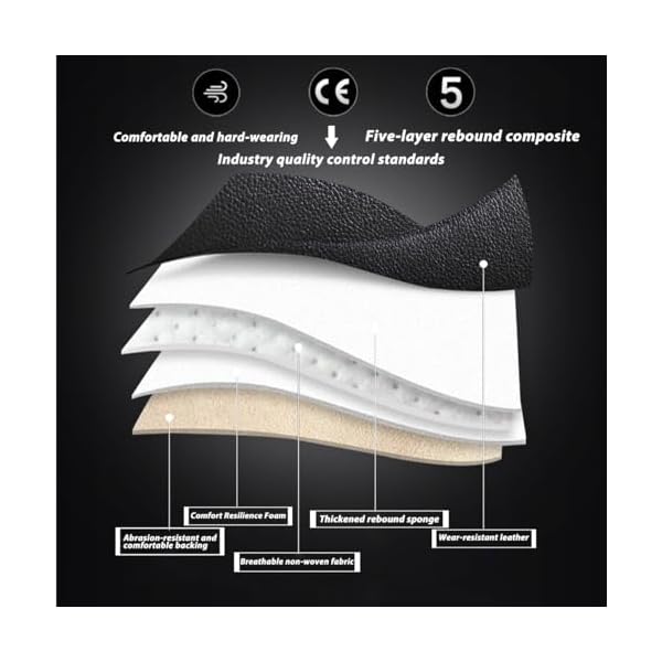 5 Seat Covers for Jeep Gladiator 2020-2024 Leather Waterproof Breathable Car Seat Covers, Interior Accessories Seat Cover Cushion Airbag Compatible (Black&Red, Luxury) - Image 7