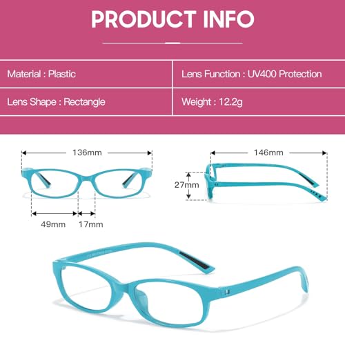Image of DreamCalf Trendy Fake Glasses Small Rectangle Y2K Eyewear with Anti Blue Light for Women's Cosplay and Daily Style