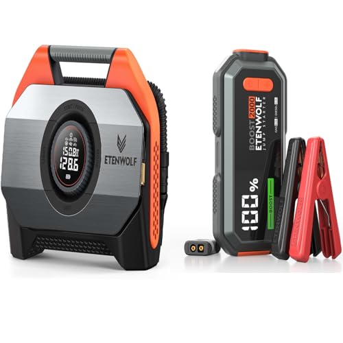 Image of ETENWOLF VORTEX S6 Tire Inflator and 2000A Portable Jump Starter for up to 8.0L Gas and 6.5L Diesel