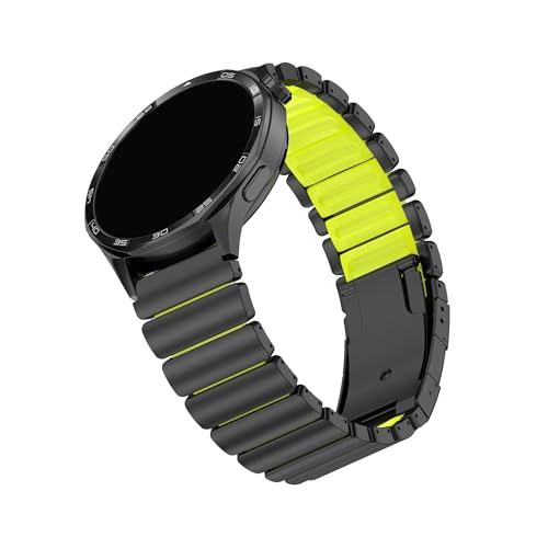 [LOKLNEYK] 22mmS+`^^oh͂ɓKHuaweivGT6 Pro GT6 GT5/4(Black yellow,For Huawei Watch4Pro)