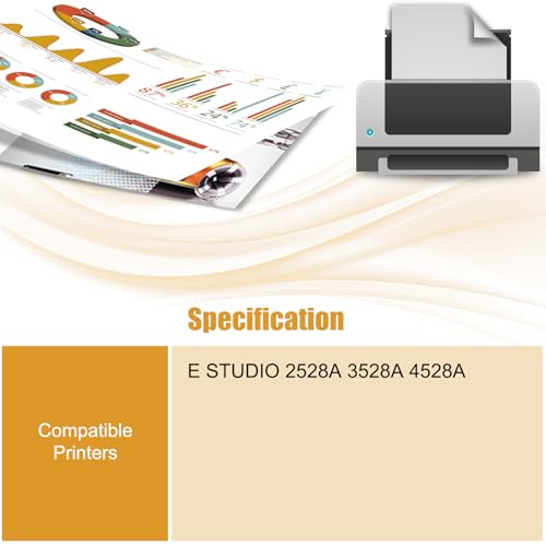 Image of Compatible with Toshiba T-3028U Toner Cartridge Work for Toshiba E Studio 2528A 3528A 4528A Printers, with Chip, High Yield 8000 Pages, High-Definition Printing (4 Pack Black)