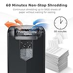 Bonsaii Paper Shredder, 18-Sheet 60-Minutes Shredder for Office Heavy Duty Cross-Cut Shredder with 6 Gallon Pullout Basket 4 Casters(C149-C) - Image 3