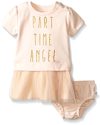 Rosie Pope Baby Girls' Heathered French Terry Top with Mesh Tutu and Diaper Cover