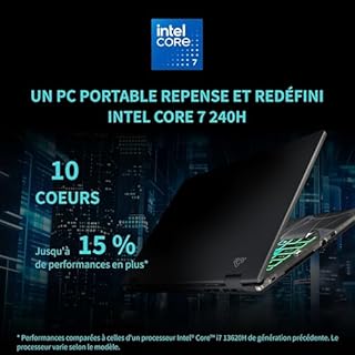 MSI Cyborg 15 B2RWFKG-015FR : Intel Core 7 240H - 16GB DDR5 - SSD 512GB - Nvidia RTX5060 8GB - 15.6' Full HD 144Hz - Windows 11 Famille