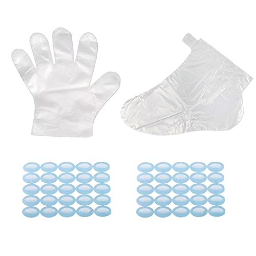 200Pcs Paraffin Wax Bath Liners - Plastic Socks For Moisturizing, Paraffin Baths Gloves For Hand Foot Covers Pedicure Bags For Feet Plastic Paraffin Bath Socks Hot Wax Therapy Booties Covers #TOP7