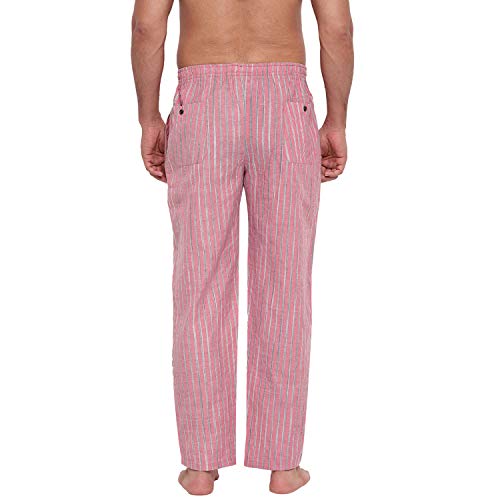 Image of FTX Men's Striped Woven Polycotton Track Pants - Pink