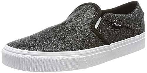 black glitter vans womens