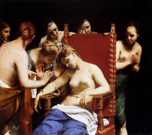 Affiche la Mort de Cléopâtre Guido Cagnacci | Impression sur Toile 60x90cm