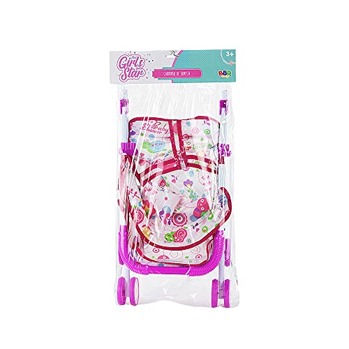 Carrinho de Boneca Infantil Dobrável Bichinhos ou Flores - BBR Toys (Bichinhos)
