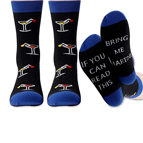 MBMSO 2Â PairsÂ MartiniÂ SocksÂ IfÂ YouÂ canÂ ReadÂ thisÂ BringÂ MeÂ MartiniÂ SocksÂ NoveltyÂ MartiniÂ GiftsÂ forÂ MartiniÂ Lovers (MartiniÂ Socks Blue)