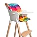 Asunflower Baby High Chair Seat Cushion, Waterproof Oxford Baby Stroller Covers, Rainbow Pad