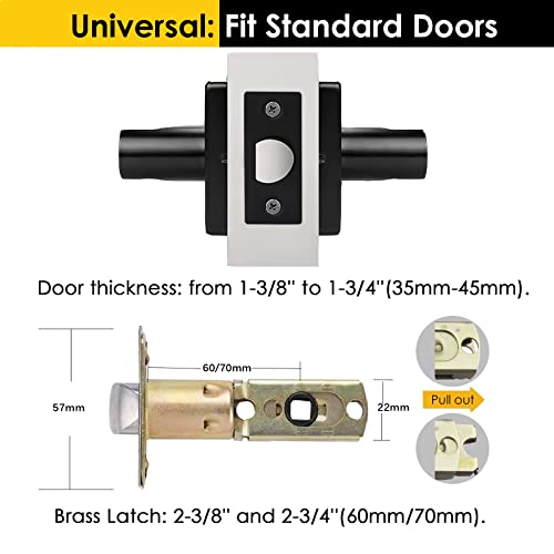 Hisafe Heavy Duty Matte Black Exterior Door Handle Set With Single Cylinder Deadbolt, 3 Sets Of Different Keys, Left&Right Handed, X-Hd1601-Db-Set-3 #TOP4
