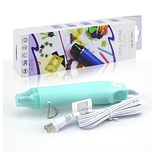 Mini Heat Gun for Crafts, 300W, Ergonomic Lightweight Hot Air Gun, Craft Supplies for Embossing, Acrylic Pouring, and Drying Resin