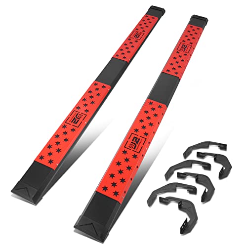 J2 Engineering J2-Stepb-Ztl-8304-Bkrd 6 Inches Wide 6-Point Star J2 Pattern Step Running Boards Compatible With 07-18 Silverado/Sierra 1500 Extended Cab #TOP9