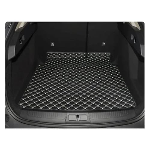 Tapis de coffre Peugeot 408 sur mesure cuir beige et noir imperméable
