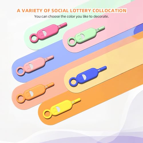 Supadise SIM Card Removal Tool, 6pcs Sim Card Tray Pin Eject Removal Tools Needles Opener with SIM Tray Ejector Case Protector Keychain Charm, Compatible with iPhone Samsung and Other Smart Phones