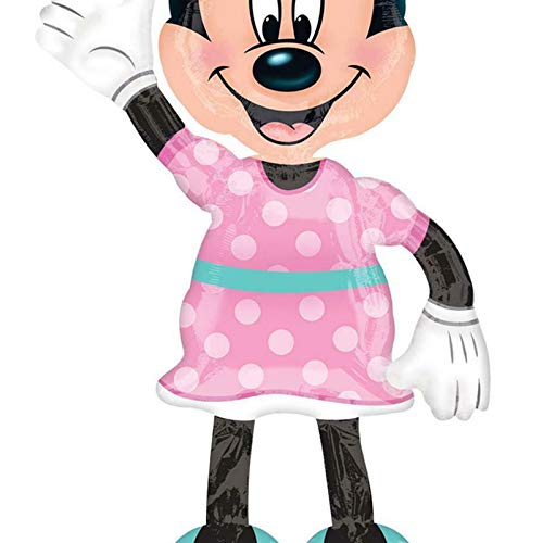 Anagram 34331 Minnie Airwalkers - Pink Dress Foil Mylar Party Balloon, 54", Multicolor, Pack Of 1,10116417 #TOP2