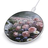 The Rain Moistens The Flower Path Wireless Charger Portable Fast Charging Pad Lightweight Wireless Charging Pad 10W Slim Charging Station for Phone Charger Mat for Travel Home Office Desk